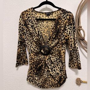 🐆 Vintage Y2K Leopard Print O-Ring Top | One West New York